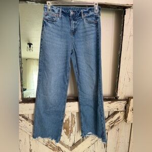 American Eagle Outfitters Straight-Leg Jeans Distressed Y2K Strigid - Size 4
